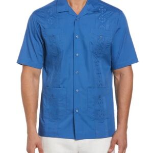AUTHENTIC EMBROIDERED GUAYABERA SHIRT Sz. Large